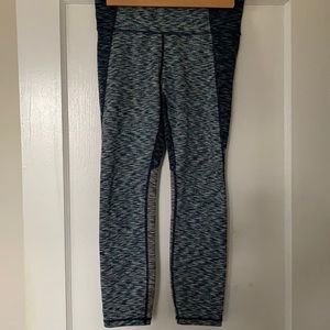 Gapfit leggings. Blue/gray color block. Size S
